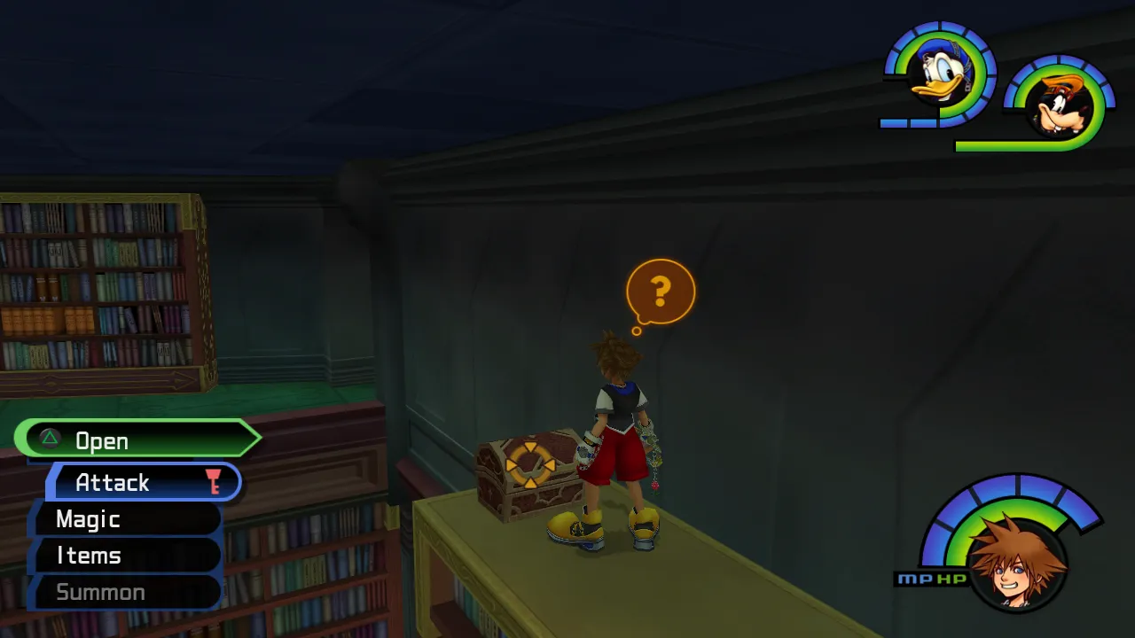 Hollow Bastion Library Top of Bookshelf Chest
